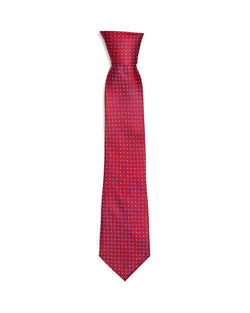 The Men's Store Micro Grid Silk Classic Tie Red thumbnail 2