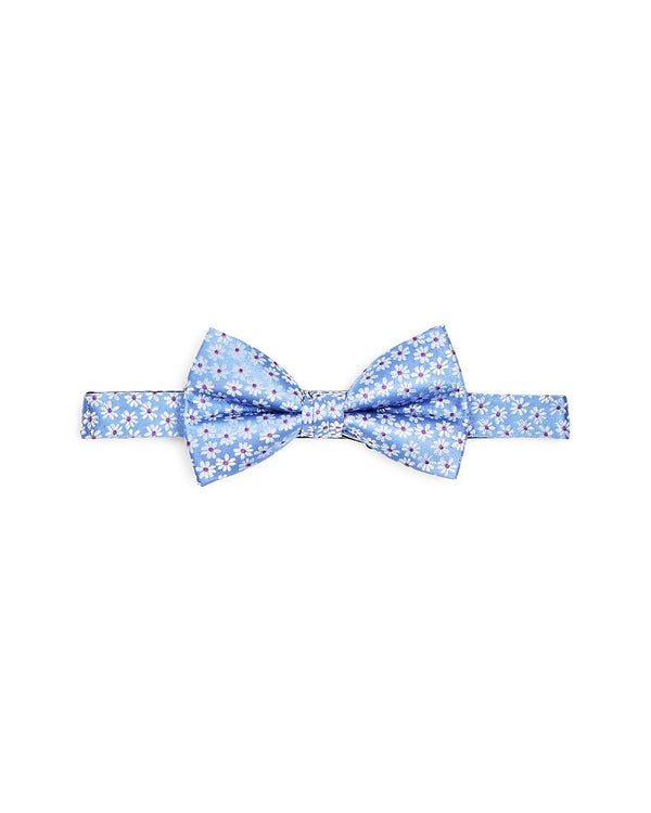 The Men's Store Mini Floral Silk Pre-tied Bowtie Blue