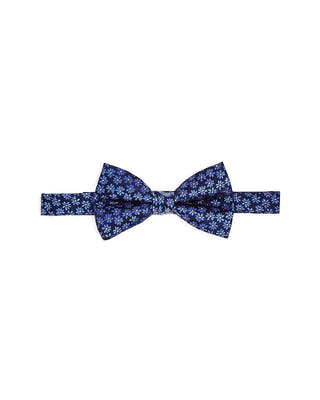 The Men's Store Mini Floral Silk Pre-tied Bowtie Navy