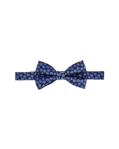 The Men's Store Mini Floral Silk Pre-tied Bowtie Navy