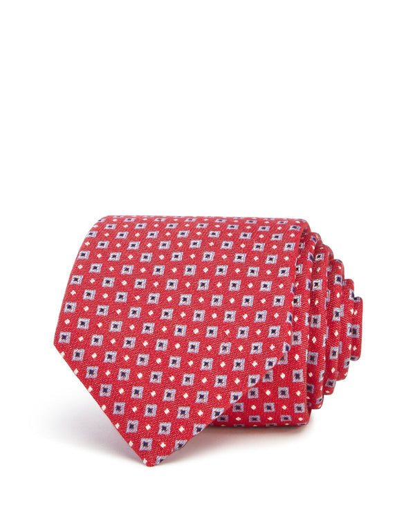 The Men's Store Mini Squares Classic Tie Red