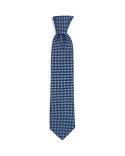 The Men's Store Multi Dot Silk Classic Tie Navy Blue thumbnail 2