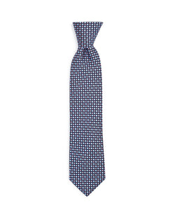 The Men's Store Multi Dot Silk Classic Tie Navy thumbnail 2