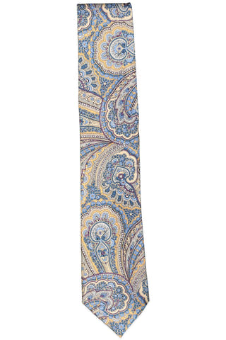 The Men's Store Paisley Silk Classic Tie Yellow