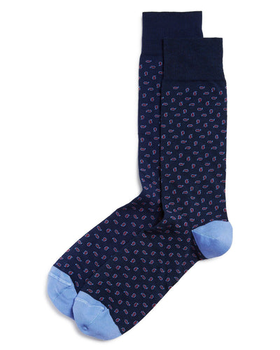 The Men's Store Paisley Socks Navy