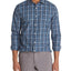 The Men's Store Plaid Classic Fit Shirt Navy Plaid