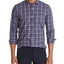 The Men's Store Plaid Classic Fit Shirt Navy Plaid