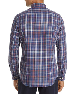 The Men's Store Plaid Classic Fit Shirt Navy Plaid thumbnail 4