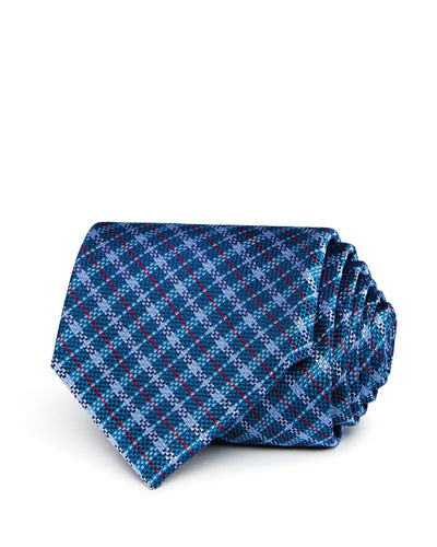 The Men's Store Plaid Silk Classic Tie Green