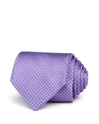 The Men's Store Textured Neat Silk Classic Tie Purple