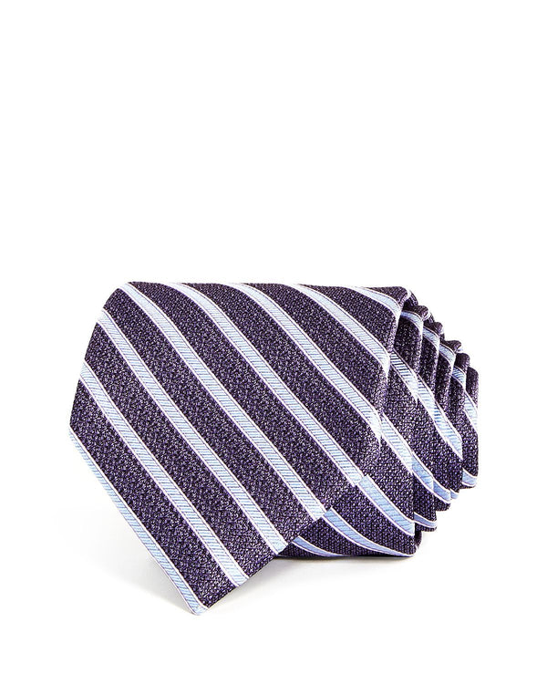 The Men's Store Textured Stripe Silk Classic Tie Lavender
