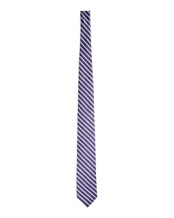 The Men's Store Textured Stripe Silk Classic Tie Lavender thumbnail 2