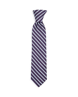 The Men's Store Textured Stripe Silk Classic Tie Purple thumbnail 2