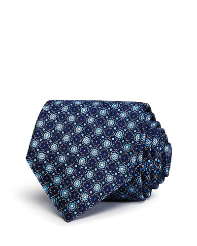 The Men's Store The Store Floral Medallion Classic Necktie Navy/Blue