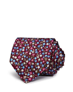 The Men's Store The Store Flower Stem Classic Necktie Plum thumbnail 1