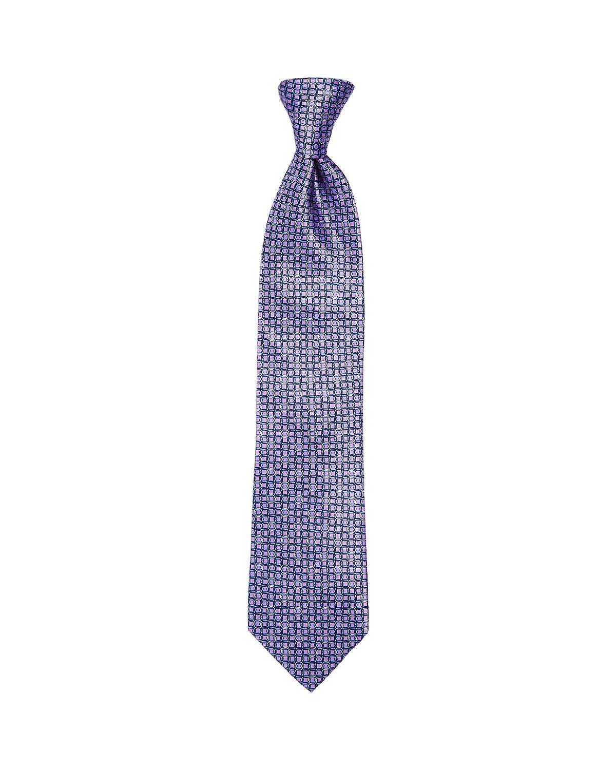 The Men's Store The Store Linked Ring Print Classic Tie Lilac