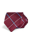 The Men's Store Tuscan Check Silk Classic Tie Burgundy