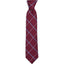 The Men's Store Tuscan Check Silk Classic Tie Burgundy