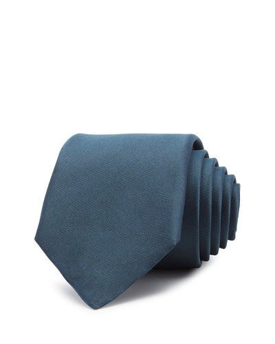 Theory Roadster Matte Silk Skinny Tie Blue