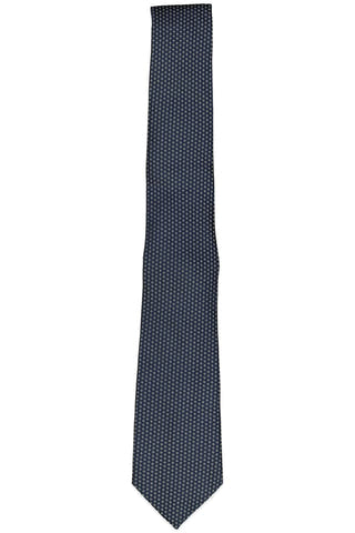 Theory Roadster Micro Cross Silk Skinny Tie Blue