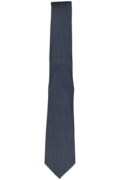 Theory Roadster Micro Cross Silk Skinny Tie Blue