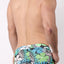Timoteo Black Pool Party Printed Mesh Swim Short w/ Jockstrap