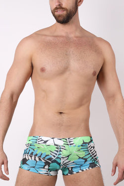Timoteo Black Pool Party Printed Mesh Swim Short w/ Jockstrap thumbnail 3
