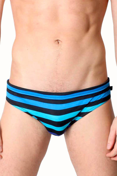 Timoteo Blue Stripe Marina Swim Brief