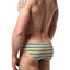 Timoteo Green & Yellow Stripe Lakeshore Swim Brief
