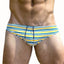 Timoteo Green & Yellow Stripe Lakeshore Swim Brief
