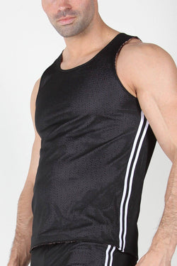 Timoteo Grey Leopard Reversible Mesh Tank thumbnail 4