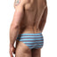 Timoteo Navy & Blue Stripe Lakeshore Swim Brief