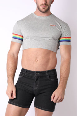 Timoteo PRIDE 23 Grey Crop Top thumbnail 1