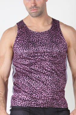 Timoteo Pink Leopard Reversible Mesh Tank thumbnail 1