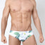 Timoteo White Floral Lakeshore Low Rise Swim Brief