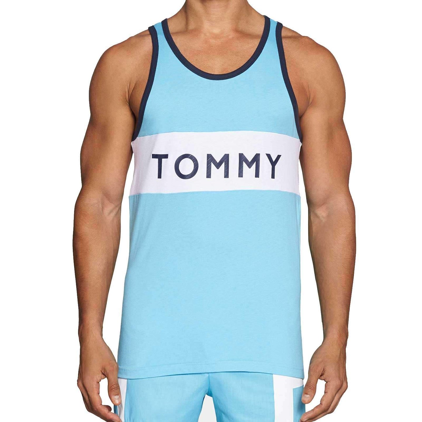 Tommy Hilfiger 100% Cotton Tommy Tank 09T3547 blue topaz