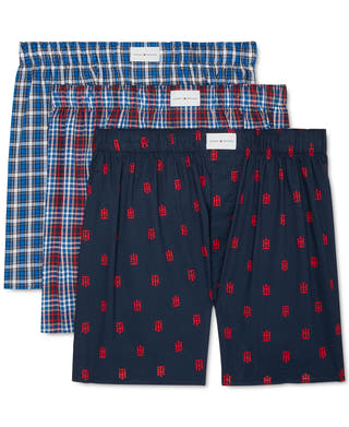 Tommy Hilfiger 3-Pack Classic Printed Cotton Poplin Boxers