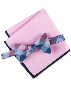 Tommy Hilfiger Buffalo Check Bow Tie & Solid Pocket Square Set thumbnail 1