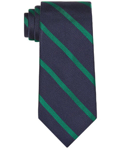 Tommy Hilfiger Classic Diagonal Striped Tie Green thumbnail 1