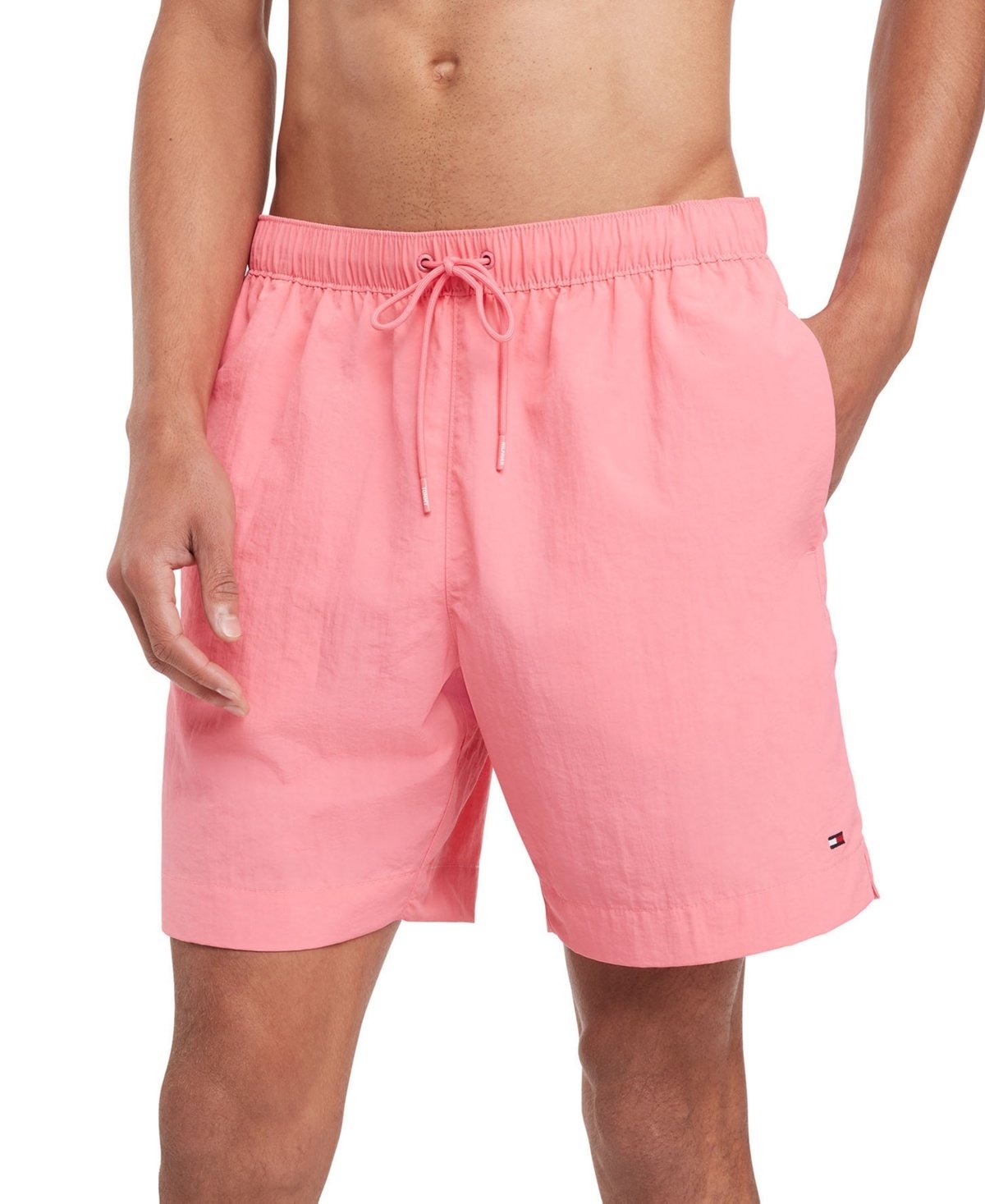 Tommy Hilfiger Long Drawstring 7" Swim Trunks - Botanical Pink
