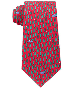 Tommy Hilfiger Men’s Tree Pick Up Tie Red thumbnail 1