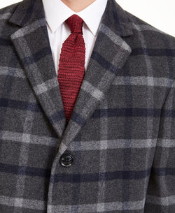 Tommy Hilfiger Modern-fit Performance Stretch Flex Plaid Addison Overcoat Grey Plaid thumbnail 3