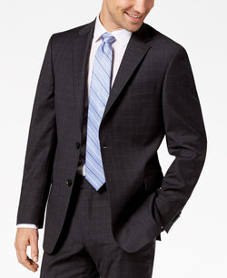 Tommy Hilfiger Modern-fit Th Flex Performance Plaid Wool Suit Jacket Dark Gray Plaid thumbnail 3