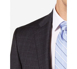 Tommy Hilfiger Modern-fit Th Flex Performance Plaid Wool Suit Jacket Dark Gray Plaid thumbnail 4