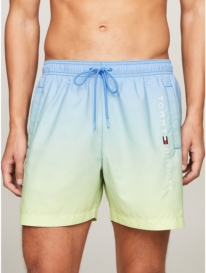 Tommy Hilfiger Ombre Length Drawstring 5" Swim Trunks - Ombre Blue Spell/Yellow Tulip ombre blue spell,yellow tulip