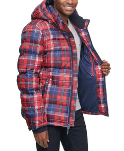 Tommy Hilfiger Quilted Puffer Jacket Pink Plaid thumbnail 4