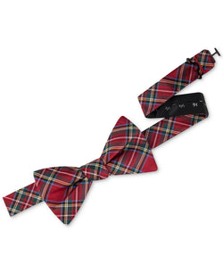 Tommy Hilfiger Royal Plaid Bow Tie & Solid Pocket Square Set thumbnail 3