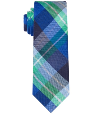 Tommy Hilfiger Slim Plaid Tie green