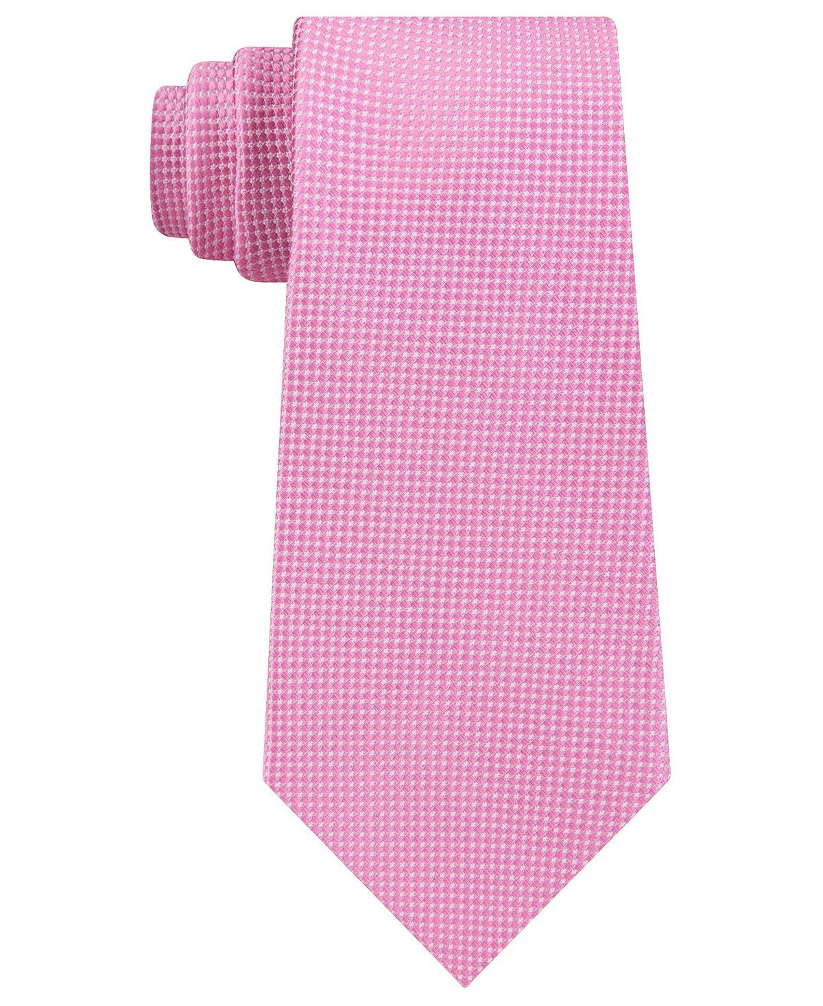 Tommy Hilfiger Textured Solid Silk Tie Pink