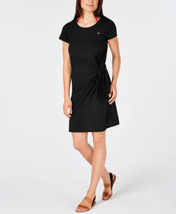 Tommy Hilfiger Tie-front Cover-up Dress Black thumbnail 1